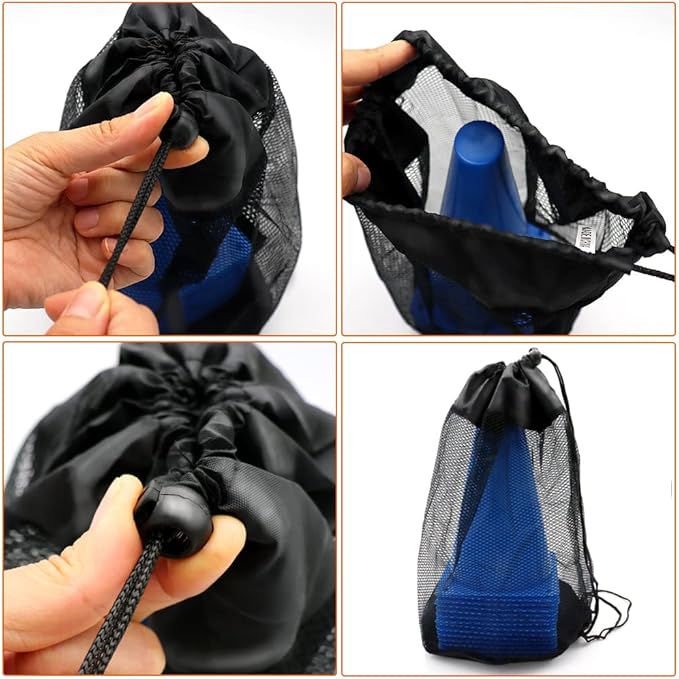 Cones Sports 9 Inch, 15 Pack Training Cones for Soccer Practice, Agility Field Cone Set for Drills Football Basketball, Plastic Cones for Outdoor Indoor Games