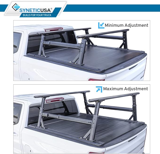 Syneticusa AR Automatic Retract Hard Tonneau Cover+R1 Rack Fits 2016-2026 Toyota Tacoma 5' Truck Bed Retractable