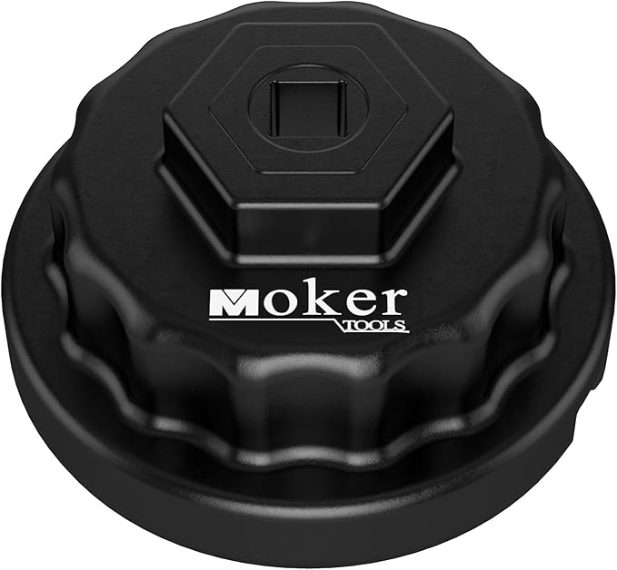 Moker Upgraded for Toyota Oil Filter Wrench, 64mm 14 Flute Aluminum Tool for Easy Oil Filter Removal, Compatible with Toyota, Lexus, and Scion Vehicles Equipped with 2.5L to 5.7L engines