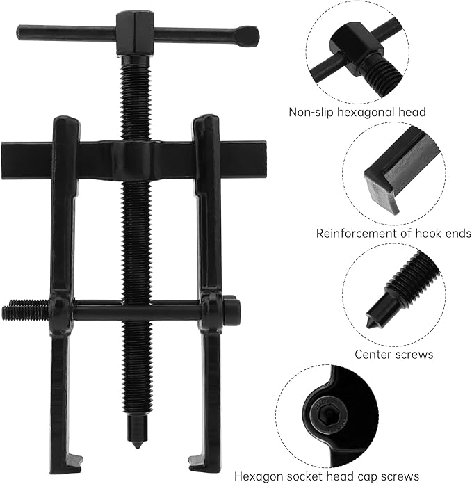 ChgImposs Two Claw Separate Lifting Device Pull Bearing Puller for Bearing Maintenance/Auto Car Repair, Strengthen Bearing Auto Mechanic Bearing Puller Tool (6 Inch)