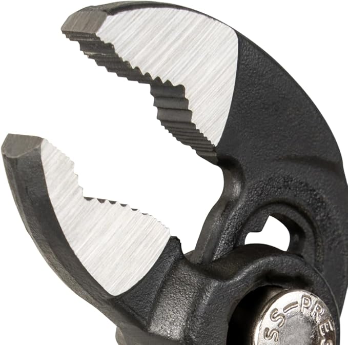 Klein Tools D5052BKIT 2-Piece Adjustable Pliers, Quick-Adjust Klaw Pump Pliers Set, 7-Inch and 10-Inch, Compact Design with V-Jaw and Hardened Teeth for Maximum Torque