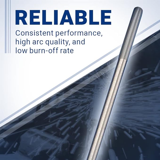 Midwest Tungsten Service TIG Welding Tungsten Electrodes 10-Pack (Grey - 2% Ceriated Tungsten (WC20/EWCe-2), 1/8")