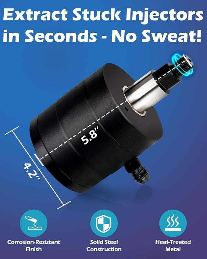 Pneumatic Injector Puller Set Compatible with Diesel Engines 23 PCS Air Vibration Injector Removal Tool Kit