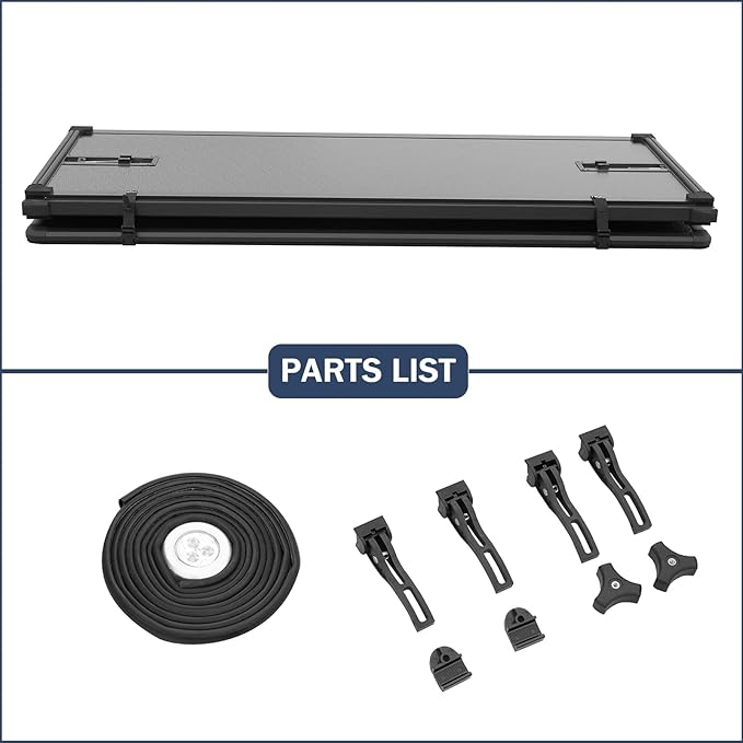 Hard Tri-Fold Truck Bed Tonneau Cover Compatible with 2015-2024 Ford F-150 8FT Bed