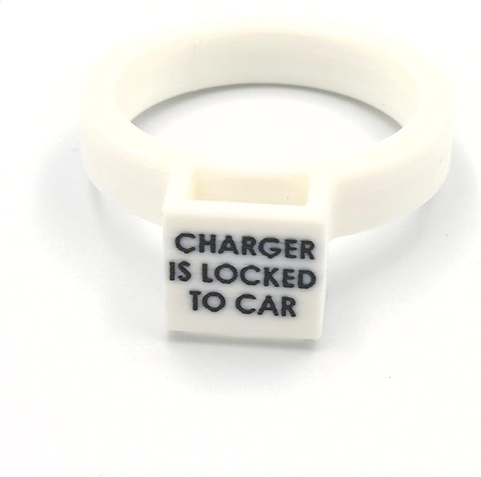 Door Dock for Tesla/J1772 Adapter for Tesla Model X and Charger Locking Ring Bundle (White)