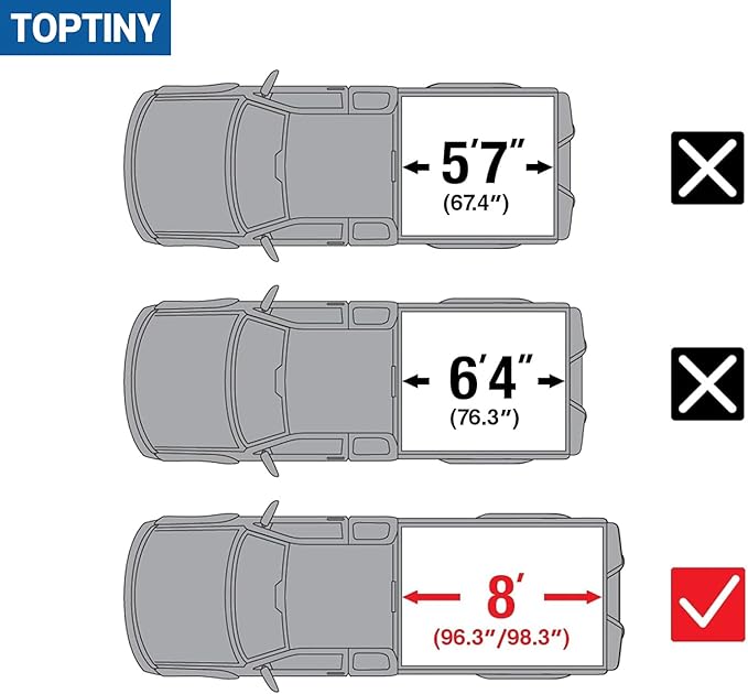 Hard Folding Truck Bed Tonneau Cover|HTF081|Fits Dodge Ram 1500(2002-2025), 2500&3500(2003-2025) 8FT Long Box w/o Rambox