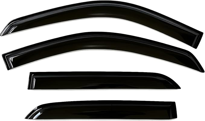 2018-2022 Tinted Tape-On Rain Guards for Ford EcoSport Side Window Visor Deflectors S Se Titanium Durable Tinted Shades 2019 2020 2021