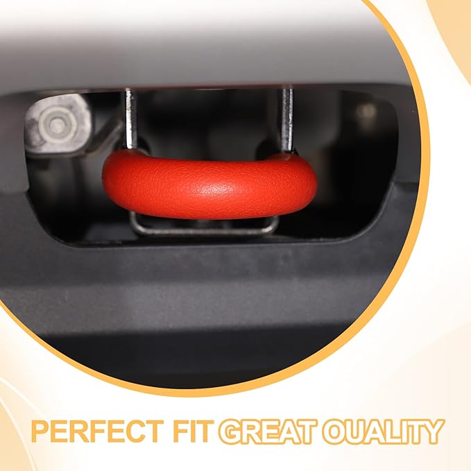 Car Tow Hook Protective Cover Compatible with Ford Ranger 2023-2025 Rubber Front Bumper Tow Ring Pull Ring Protective Case Trailer Pull Ring Trim Cover Exterior Accessories Tow Hook Covers (Red)