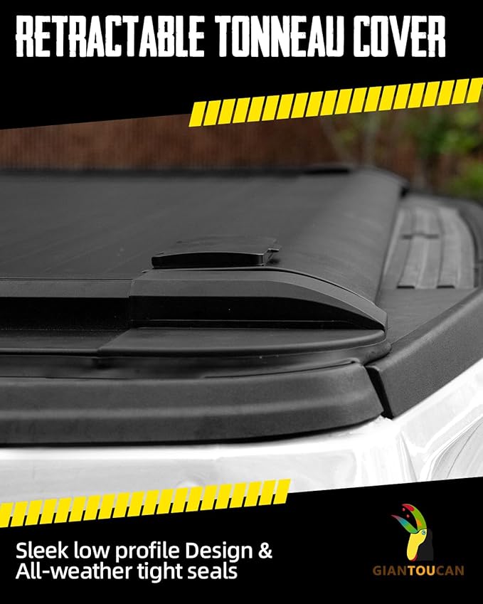 Retractable Tonneau Cover compitable with 2002-2025 Ram 1500(Classic Only)&2003-2025 Dodge Ram 2500 3500 6.4ft(76.3") Bed w/o RamBox