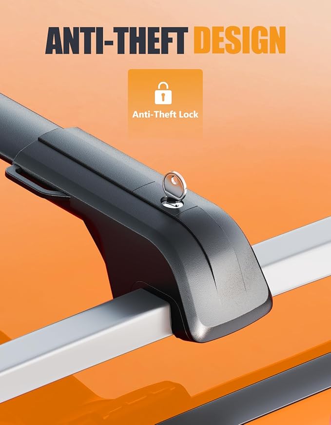 KINGGERI 330lbs All Aluminum Roof Rack Cross Bars Compatible with Toyota 4Runner 2010-2024 (with Raised Side Rails), Lockable Heavy Duty Anti-Theft roof Rack Crossbar Luggage Rack Kayak Accessories