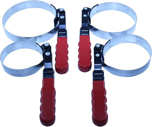 4PCS Oil Filter Wrench Set Truck Swivel Gripper, 180-Degree Swivel for Improved Access, Automatically Tightens on Filter