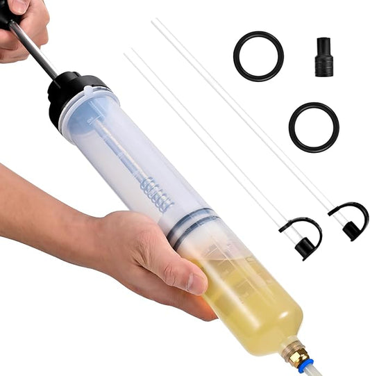 500CC Automotive Fluid Extractor Pump, Premium Manual Extraction & Fill Pump with 2 Hoses, Oil Syringe with Powerful Suction, Fluid Oil Change Evacuator