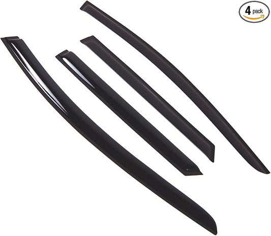 TuningPros Outside Mount Window Vent Visors Rain Guards Compatible with Ford MKIII Wagon 2012-2016 | Side Window Wind Deflectors Rain Shields | Smoke Tinted, 4 Pcs Set, DGWV-796