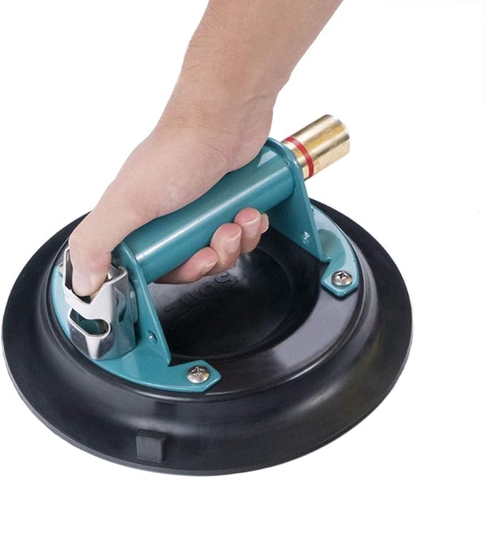 10" Vacuum suction cup for Granite & Glass Lifting, Glass Suction Cup Vacuum Lifter with Metal Handle and Brass Pump,760lbs Load Capacity (2-PCS)