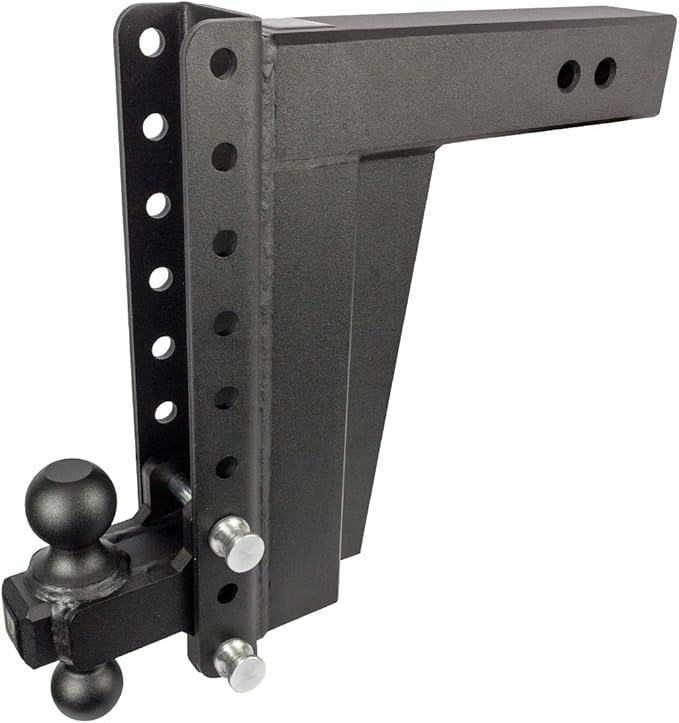 BulletProof Hitches - 3.0" Adjustable Extreme Duty Trailer Hitch (36,000 lb. Rating) - 12" Drop/Rise with 2" and 2 5/16" Dual Ball - Powder Coat, Solid Steel, Corrosion-Resistant