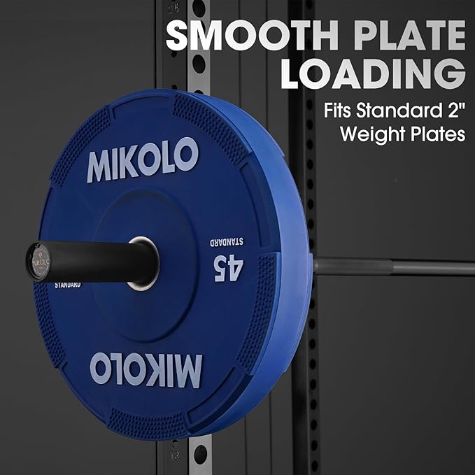 Mikolo 7ft Olympic Barbell, Barbell for Weightlifting and Powerlifting 45lb, Olympic Bar for 1500lbs Capacity, Weight Bar Fit 2” Standard Weights