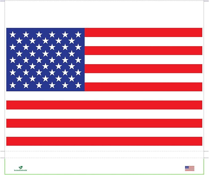 Leaveshade RV Awning Fabric Replacement Camper Trailer Awning Fabric Super Heavy Vinyl Coated Polyester 10'3''(Fit for 11' Awning)-USA Flag (Custom Looking)