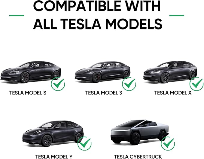Level 1-2 Tesla Charger - 110-240V, 16 Amp, NEMA 6-20 Plug with NEMA 5-15 Adapter - Portable Electric Car Charger for Tesla - Compatible with All Tesla Models X/Y/3/S