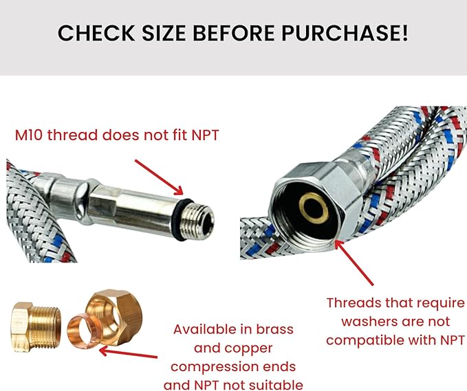 1/2 inch x 1/2 inch NPT Brass Hex Nipple Male Pipe Adapter, Thread 0.75" OD to 0.75" OD (2 Piece)
