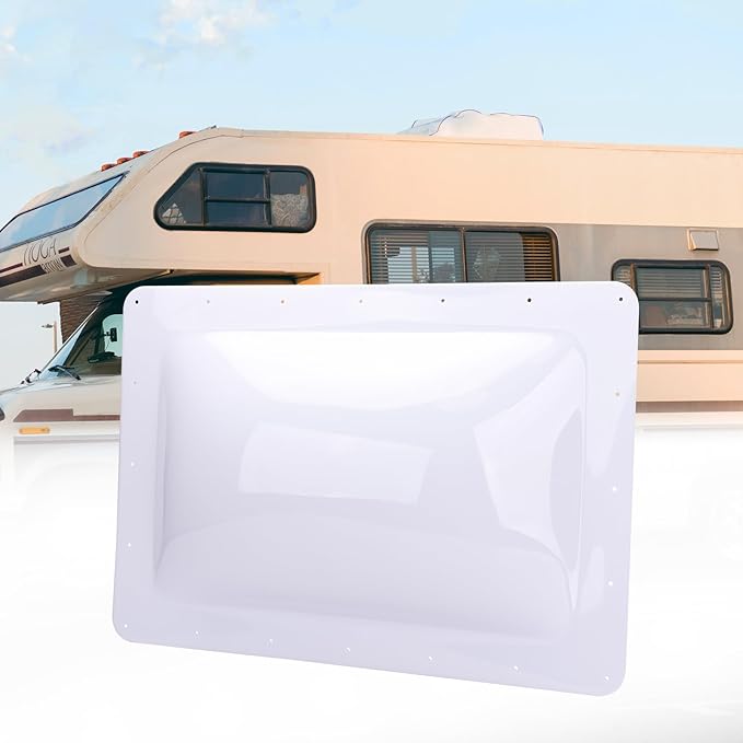 RVGUARD RV Skylight Replacement, 18" x 26" Outer Dimension Skylight Fits All Standard 14" x 22" Openings, RV Skylight for Camper Trailer Fifth Wheel Truck, UV Resistant, Impact Resistant, White