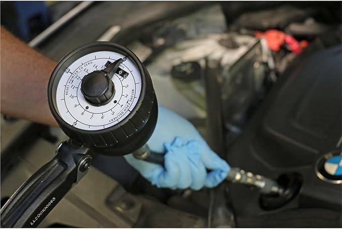 Lincoln 877 Mechanical Fluid Dispense Meter with Odometer Style Totalizer for Petroleum, Synthetic-Based Oil, ATF, Gear Lube and Antifreeze, 16 Quart Dial, 4 GPM, 10" Flex Hose, in-line Swivel