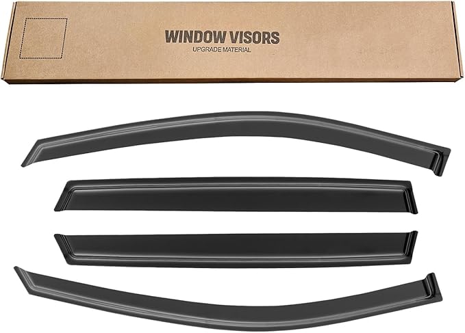 Window Rain Guards for 2014-2020 Nissan Rogue(Exclude Rogue Sport Models), Window Visor Guard Vent Wind Shade Deflector Rain Shield Protector Sun Visor for 14-20 Nissan Rogue, Outside-Mount, 4PCS