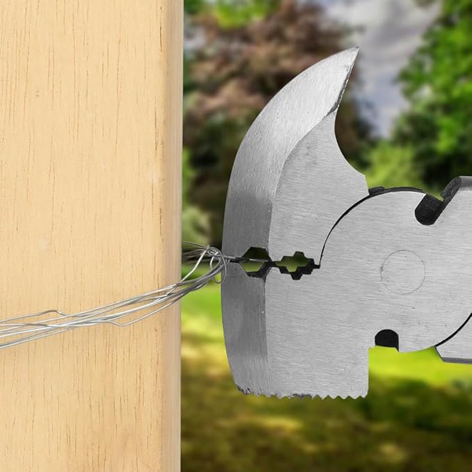 Hoteche 10.5 Inch Fencing Pliers Cr-V Steel Multi-Purpose Fence Tool Heavy Duty Hammerhead Pliers