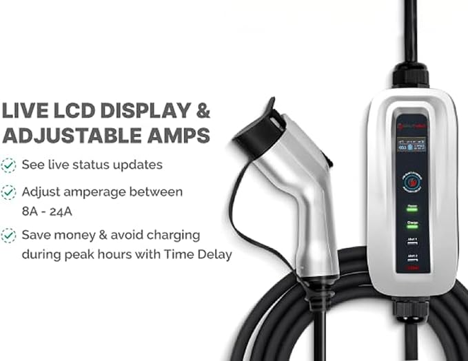 EV Charger Adjustable Level 2 - NEMA 10-30 EV Charging Station Level 2 (NEMA 10-30 24 Adjustable)