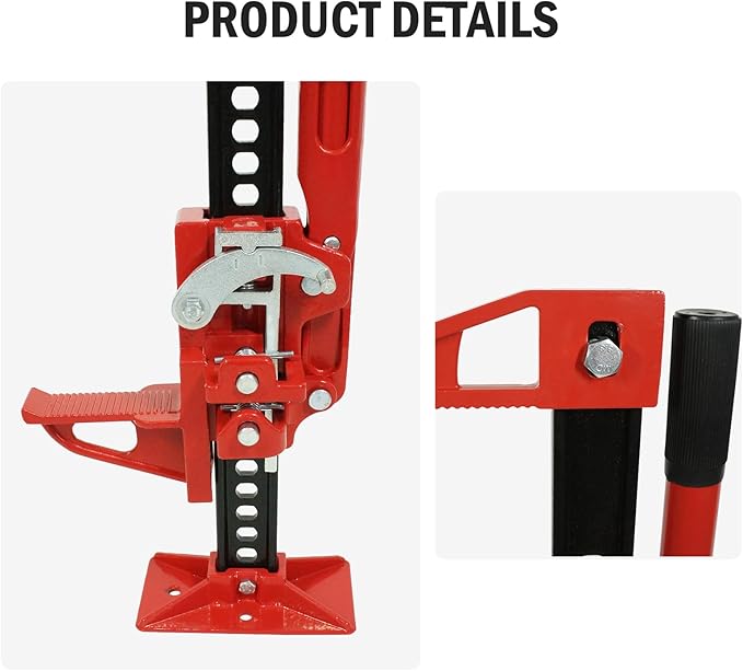 3 Ton Heavy Duty Farm Jack, 7000 Lb Capacity Ratcheting Off Road Utility Farm Jack for ATVs, Utility Vehicles, Off-Road Vehicles, Tractors, Trucks