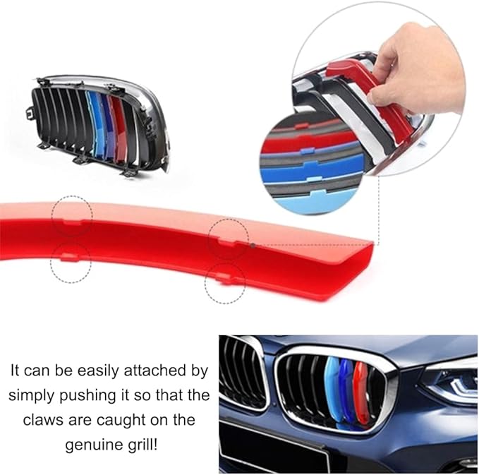 Automotive Grille Inserts for BMW X3 G01 2018-2021 X4 G02 2019-2021(NOT for AWD) 7 Grilles, Front Grill Accessories