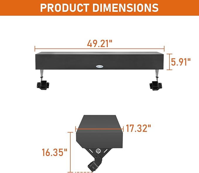 Hooke Road JL Overhead Storage Box MOLLE Panel for 2018-2025 Jeep Wrangler JL 4-Door Hardtop, Roll Bar Mount Lockable Toolbox Security Tool Organizer