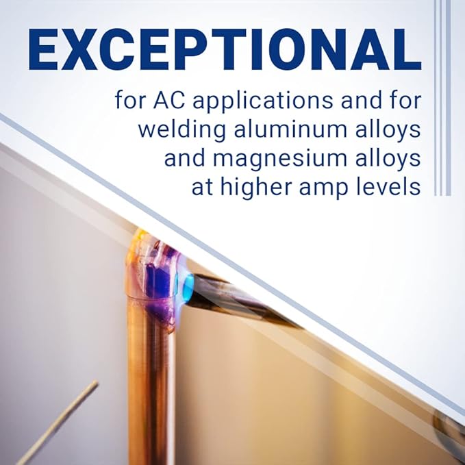 Midwest Tungsten Service TIG Welding Tungsten Electrodes 10-Pack (White - 0.8% Zirconiated Tungsten (WZ8, EWZ-0.8), 1/8")