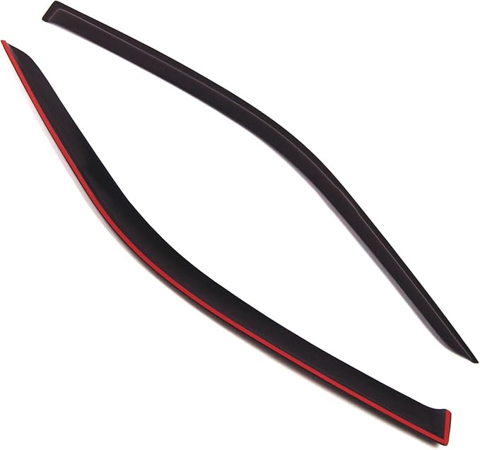 TuningPros Outside Mount Window Vent Visors Rain Guards Compatible with Honda Accord Coupe 1994-1997 | Side Window Wind Deflectors Rain Shields | Smoke Tinted, 2 Pcs Set, DGWV-213