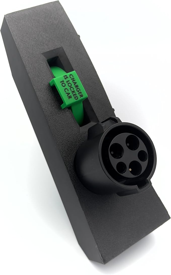 Door Dock for Tesla/J1772 Adapter for Model Y and Charger Locking Ring Bundle 2023-2025 (Green)