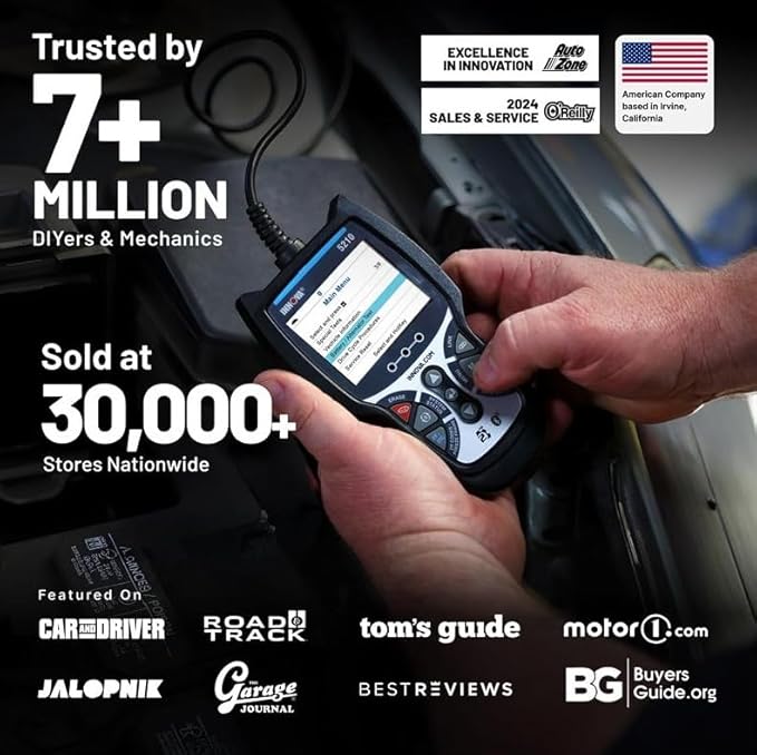 Innova 5210 OBD2 Scanner & Engine Code Reader, Battery Tester, Live Data, Oil Reset, Car Diagnostic Tool for Most Vehicles, Bluetooth Compatible with America's Top Car Repair App