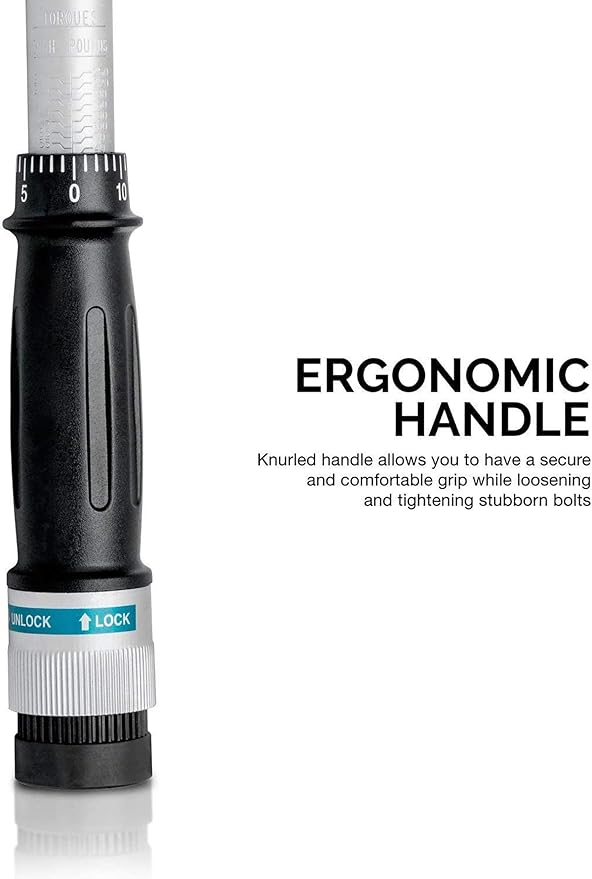 Neiko PRO 03711B 3/4” Torque Wrench, 3/4” Drive SAE, 50-300 Ft-Lb, 34” Length, Adjustable Click Torque Wrench, Chrome Vanadium Cr-V Steel
