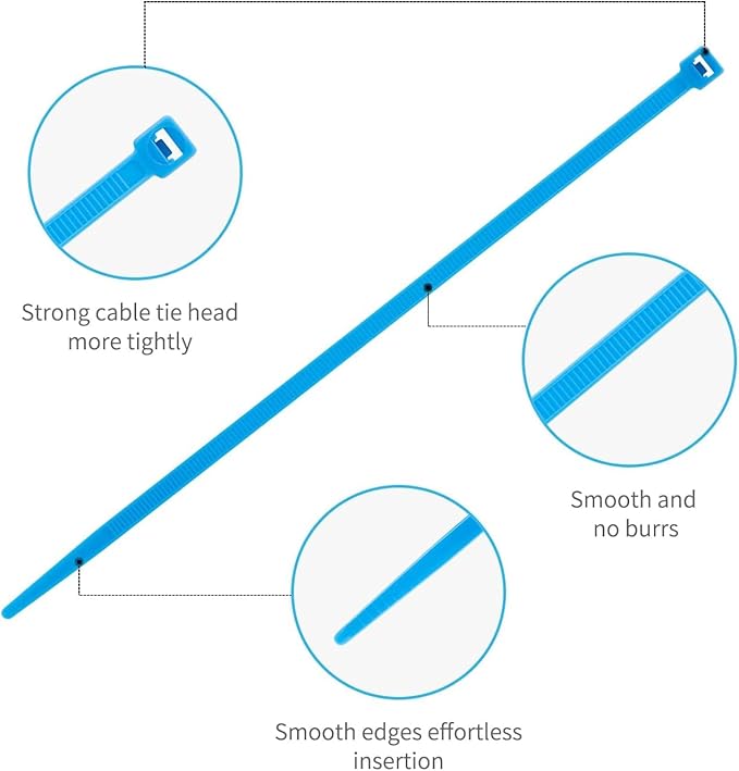 12 Inch Black Zip Tie 5000 PCS, 60 Lbs - Small to Medium Zip Tie, Nylon PA66 UV Resistant Cable Tie Heavy Duty for Indoor and Outdoor Use - Ideal for bundling and securing objects