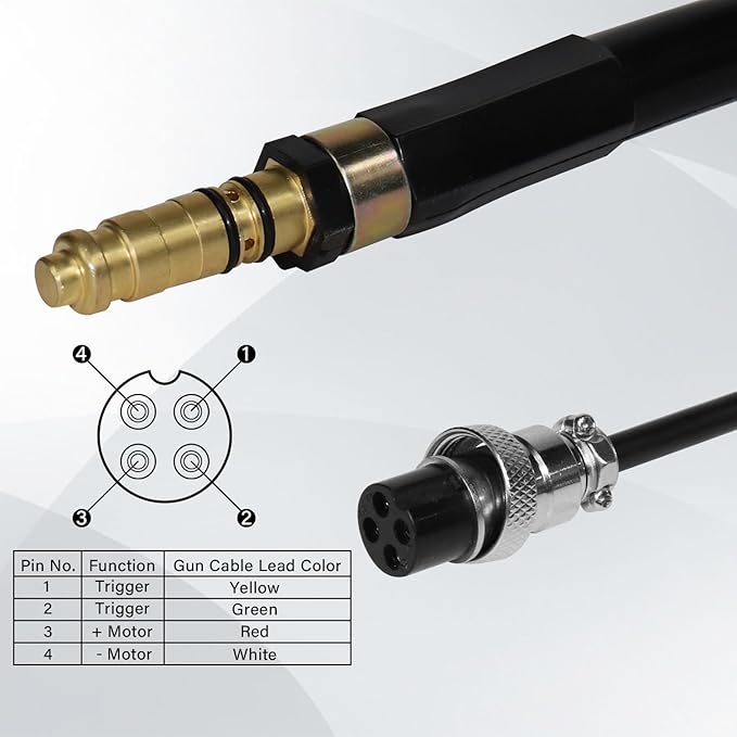 Weldpro 130A MIG Welding Gun Torch, 15 FT Cable Spool Gun Replacement for MIG210LCD, Omni 210, MIG155GD, Perfect for Aluminum Welding with 30% Duty Cycle Essential Welder Accessory