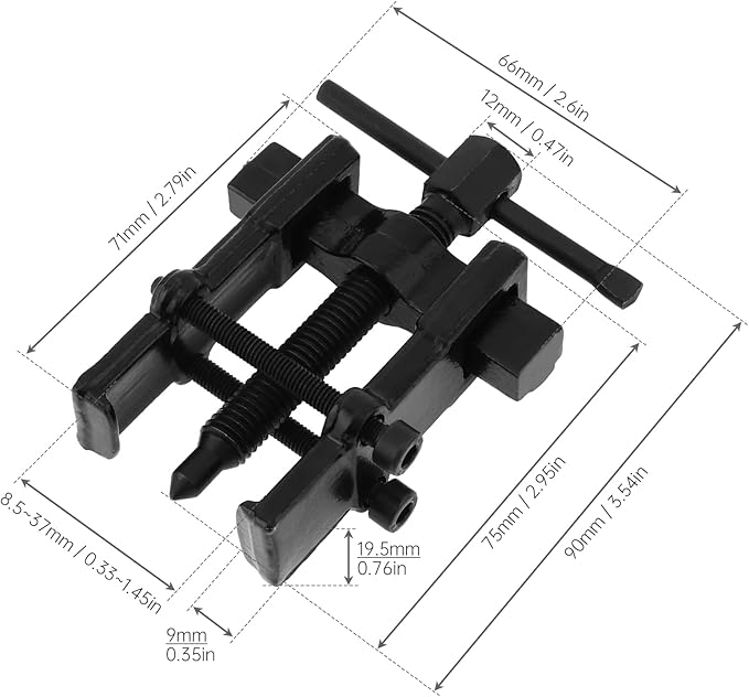 ChgImposs 2 Inch 2-Jaw Gear Puller, Adjustable CR-V Steel Bearing & Gear Separator Tool for Removing Bearings, Pulleys, Flywheels, Auto Mechanic Repair Tool