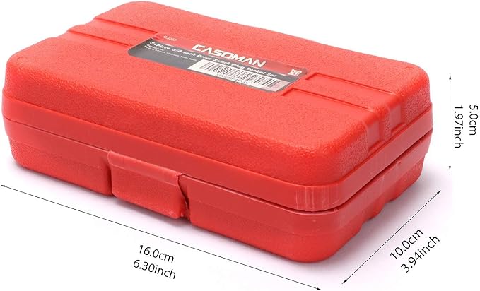 CASOMAN 3/8-Inch Drive Spark Plug Socket Set, 6-Point, 5/8-Inch, 3/4-Inch, 13/16-Inch, 14mm, 18mm, 5-Piece Set