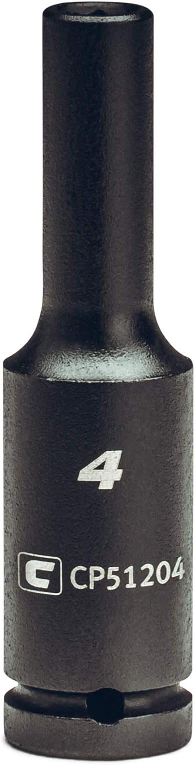 Capri Tools 4 mm Deep Impact Socket, 1/4-Inch Drive, 6-Point, Metric
