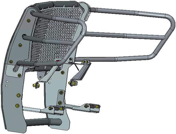 Black Horse Rugged Heavy Duty Grille Brush Bumper Guard Modular Black Come with Single Row LED Light Compatible with 2015-2023 Chevrolet Tahoe|2015-2020 Chevrolet Suburban-RU-CHTA15-B-K2