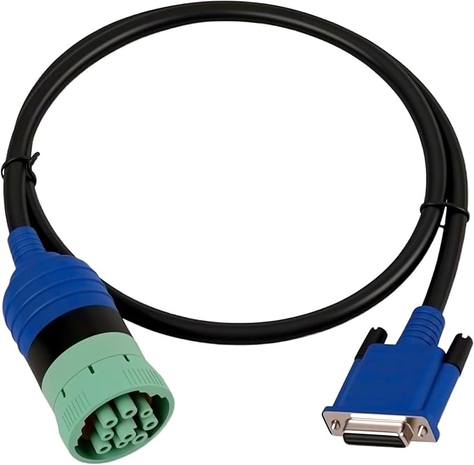 9-Pin Deutsch Adapter (1-Meter) for USB-Link 2 & 3, J1708 J1939 CAN1 CAN2 CAN3 Heavy Duty Vehicles,Black ‎493128