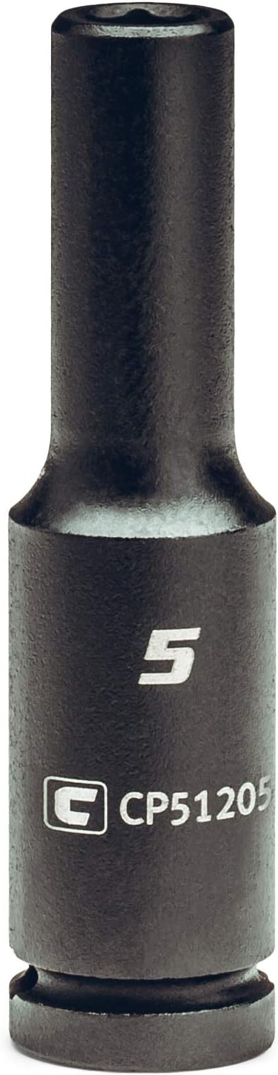 Capri Tools 5 mm Deep Impact Socket, 1/4-Inch Drive, 6-Point, Metric
