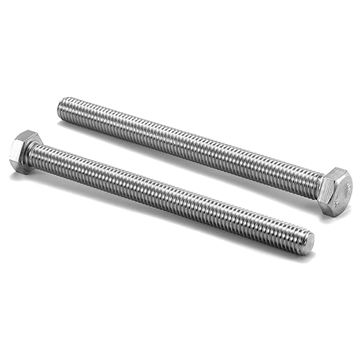 1/2-13 x 6 Hex Head Screw Bolt, 20Pcs 18-8 (304) Stainless Steel, Fully Threaded, Plain Finish, by SG TZH