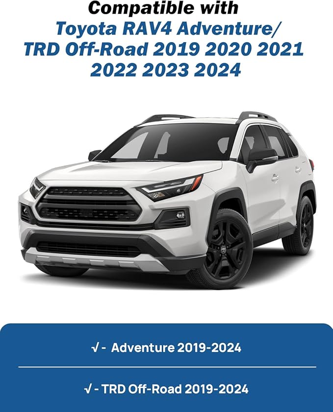 JOYTUTUS Lockable Car Roof Rack Cross Bars Only Compatible with Toyota RAV4 Adventure/TRD Off-Road 2019-2024, Aluminum Anti-Rust Cross Bars for Rooftop Cargo Carrier Luggage Kayak Canoe Bike