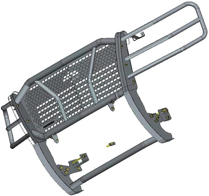 Black Horse Rugged Heavy Duty Grille Brush Bumper Guard Modular Black Compatible with 2007-2014 Chevrolet Tahoe|2007-2014 Chevrolet Suburban 1500|2007-2013 Chevrolet Avalanche-RU-CHTA07-B