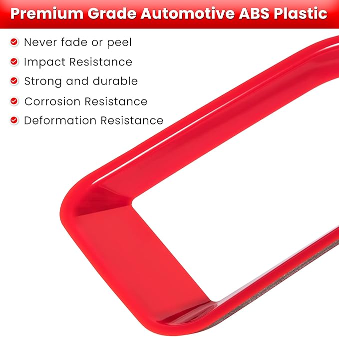 Front Grille Mesh Inserts & Headlight Cover for Jeep Wrangler JL JLU Sport & Sport S Only 2018-2023 Exterior Accessories Clip-in Grille Guard Cover Headlight Bezels Trim Ring (Red 9PCS)