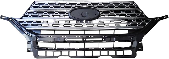 Front Upper Grille Kit with Fog Lights Compatible with 2020 2021 2022 Fo-rd Explorer, Replaces LB5Z-15266-AA, LB5Z-15266-AB