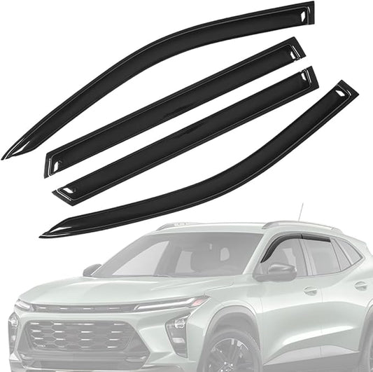 Window Visors Rain Guards Fit 2024, 2025 Chevy Trax Side Window Deflectors Vent Shades Sun Visors Tape-On Mugen Style 4PCS